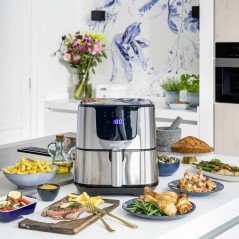 Princess Deluxe 182060 Airfryer 1700W - Premium Rustfrit Stål for Sundere Madlavning!